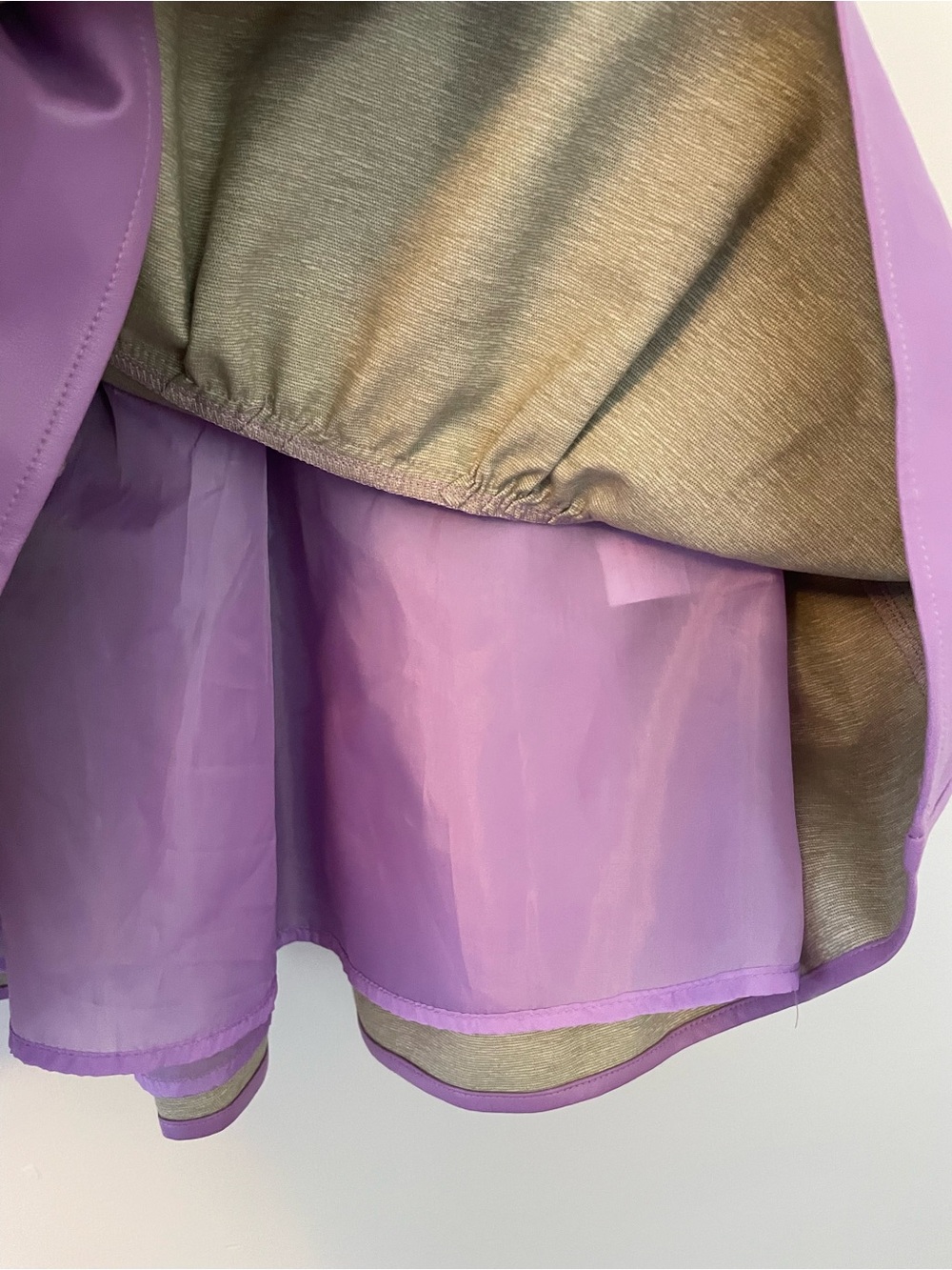 Buddy Love Ronnie Vegan Leather Ruffle Sleeve Short Purple Dress - Picture 4 of 5